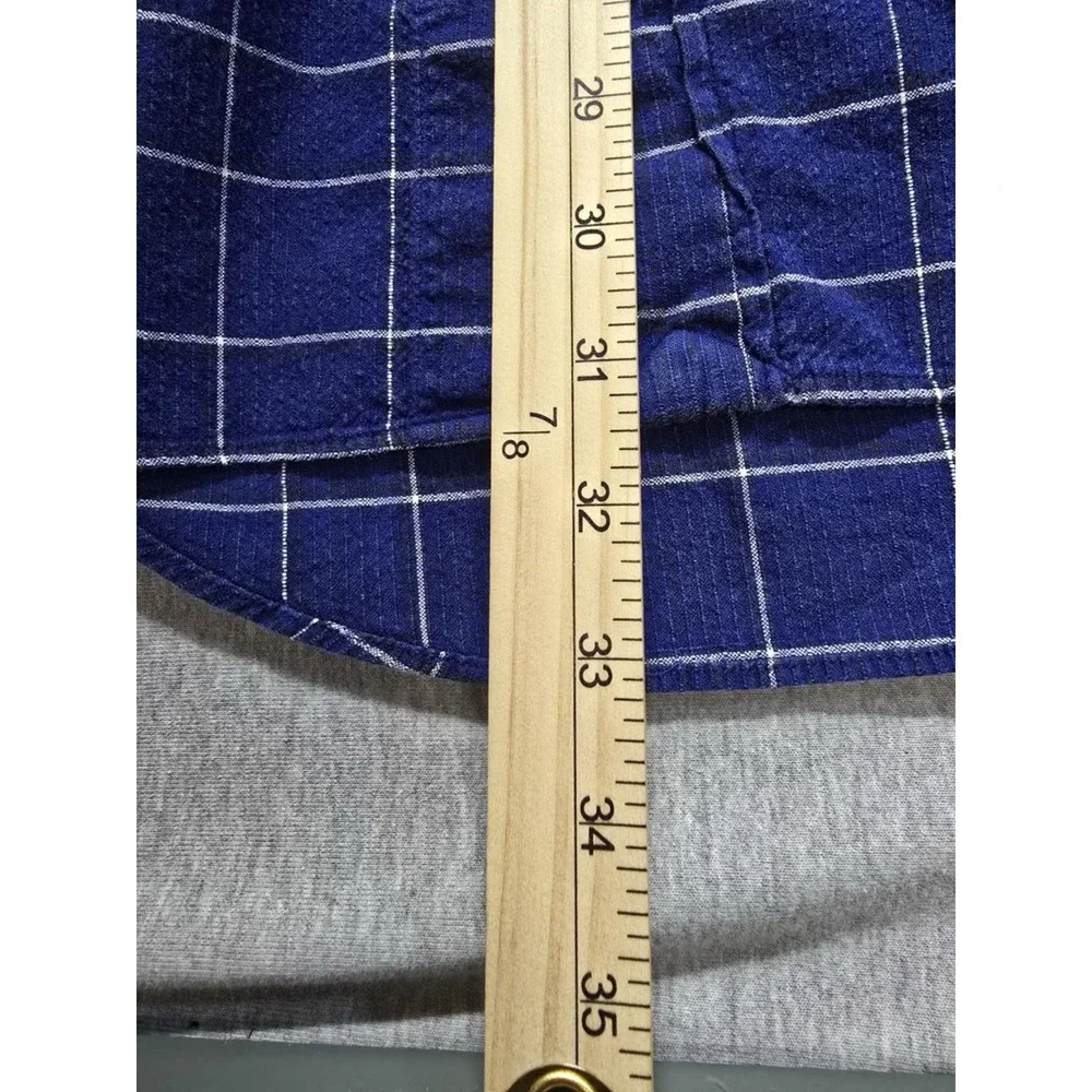 Polo Ralph Lauren Shirt Mens Large Lowell Sport Blue Plaid Long Sleeve Button Up